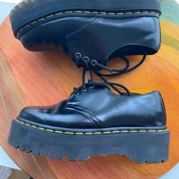 Dr. Martens 1461 Quad Smooth Leather Platform u Unisex Size 5 men’s / 6 women’s - Picture 4 of 16